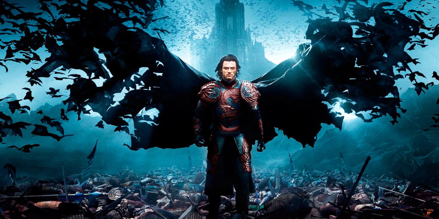 Luke Evans with wings outspread in Dracula Untold 
