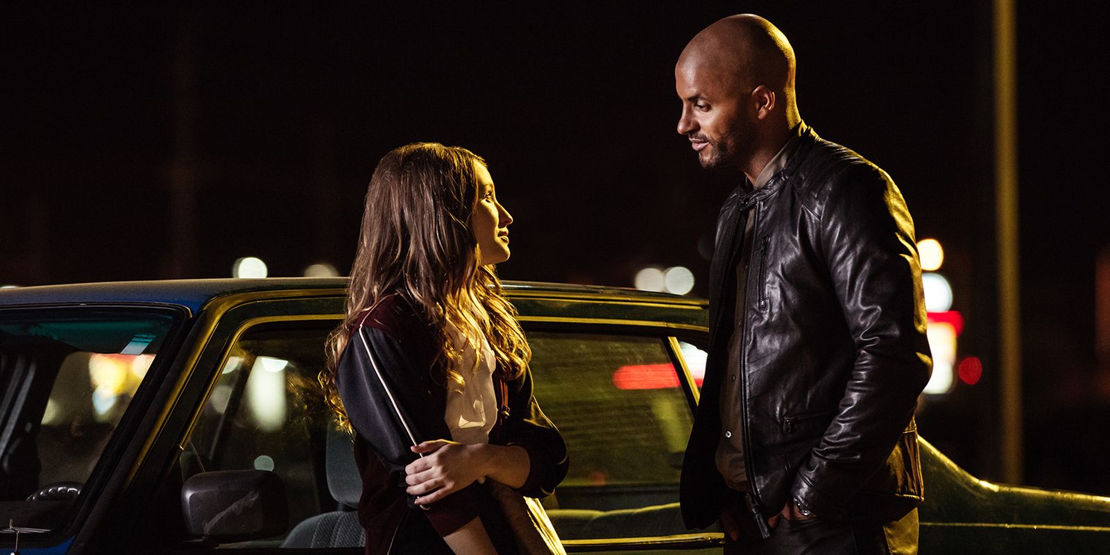 Emily Browning and Ricky Whittle in American Gods Episode 4