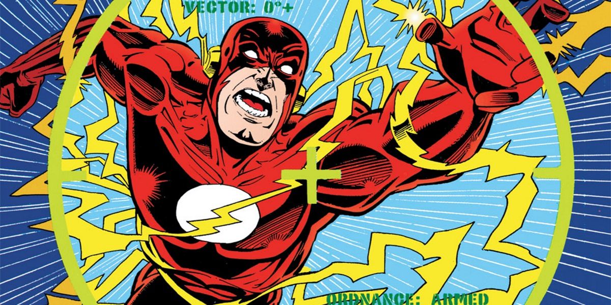 The Flash stretching his arm in Terminal Velocity