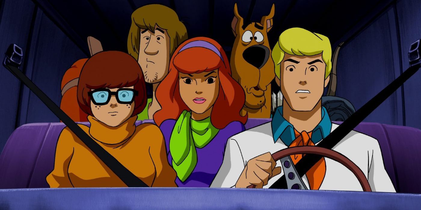 Fred, Daphne, Velma and Shaggy in Scooby-Doo cartoon
