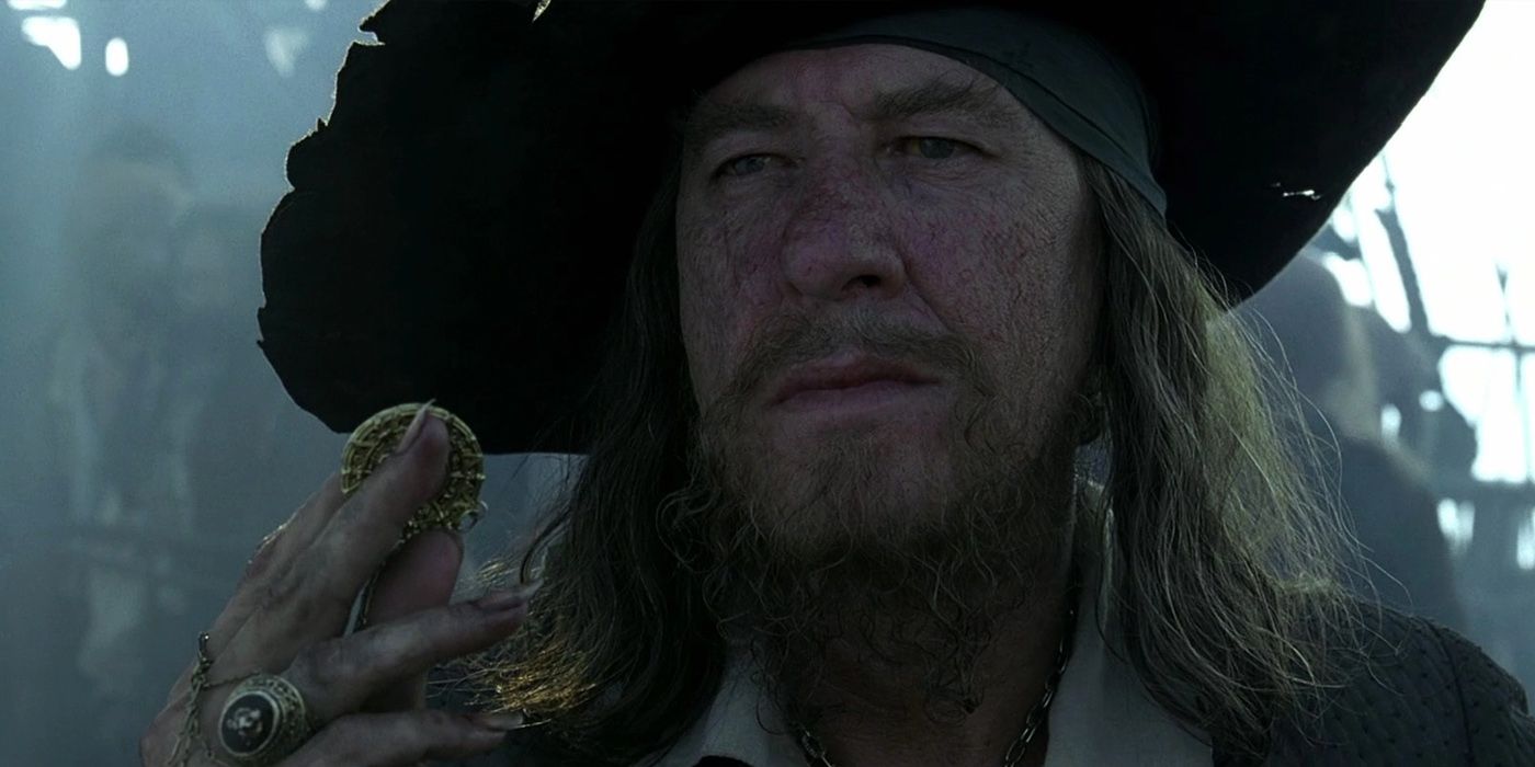 Geoffery Rush as Hector Barbossa in Pirates of the Caribbean