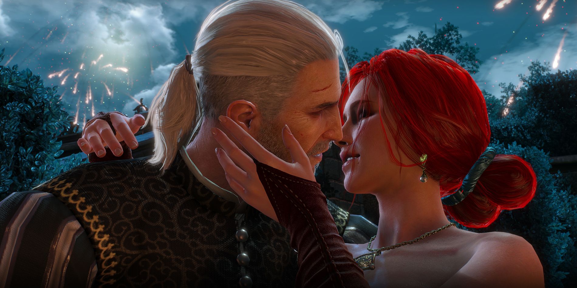 Geralt kisses Triss Witcher
