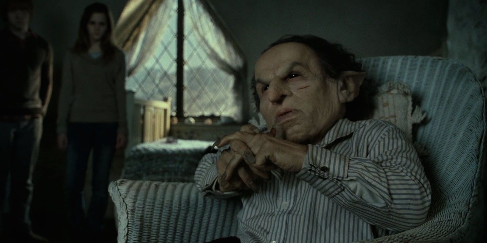 Griphook looks on intently from Harry Potter and the Deathly Hallows