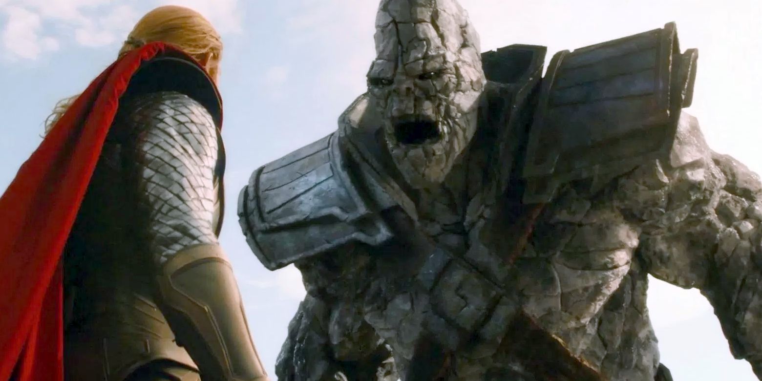 Thor luta contra um Kornan em seu primeiro filme solo