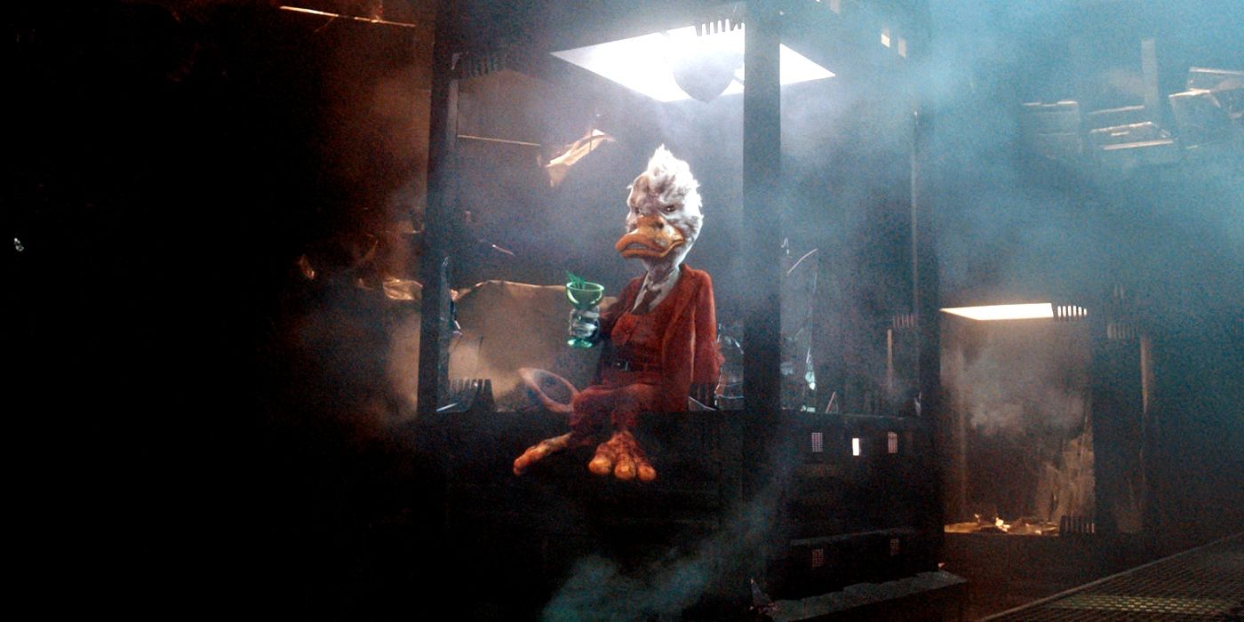 Howard The Duck inside a window cage in Guardians of the Galaxy Cameo