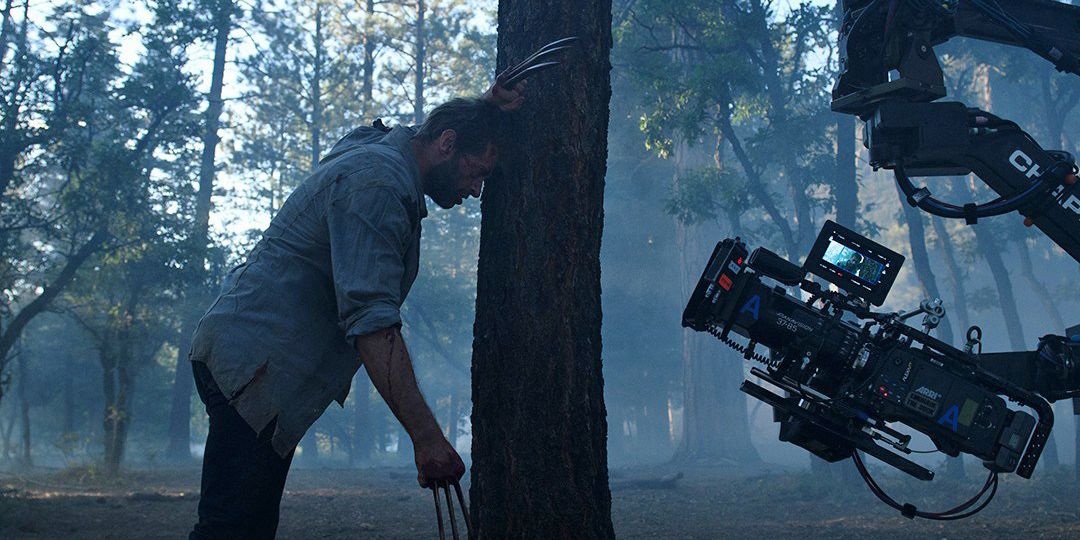 Hugh Jackman behind the scenes of Logan