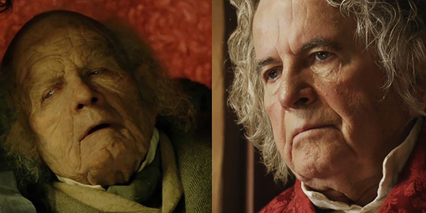Ian Holm as Bilbo Baggins Lord of the Rings The Hobbit