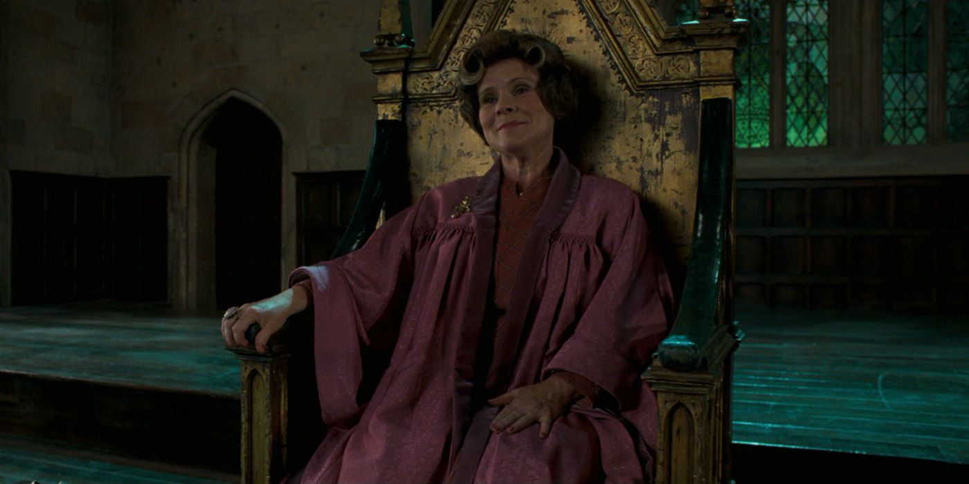 Imelda Staunton as Dolores Umbridge Acting Headmistress of Hogwarts