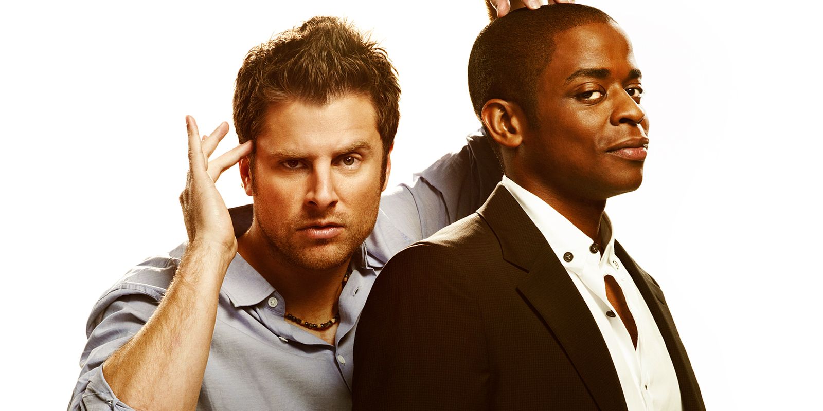 James Roday and Dule Hill in Psych