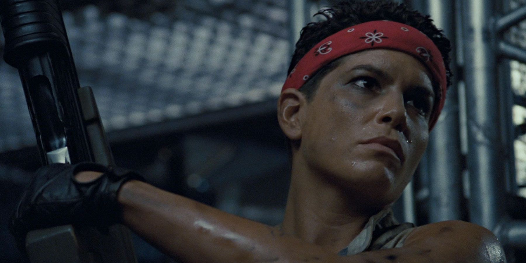 Jenette Goldstein as Vasquez in Aliens