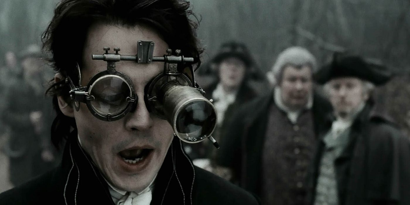 Johnny Depp as Ichabod Crane in Sleepy Hollow