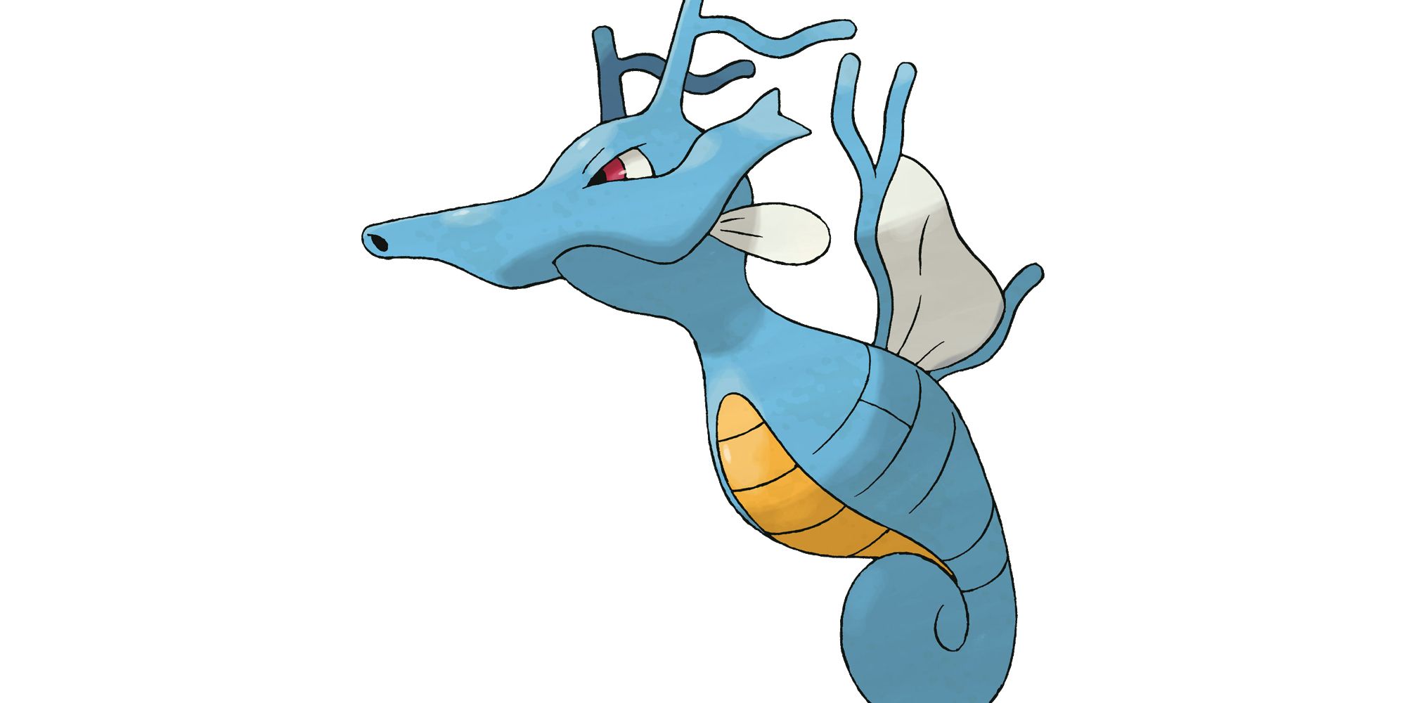 Kingdra against a white background in Pokémon