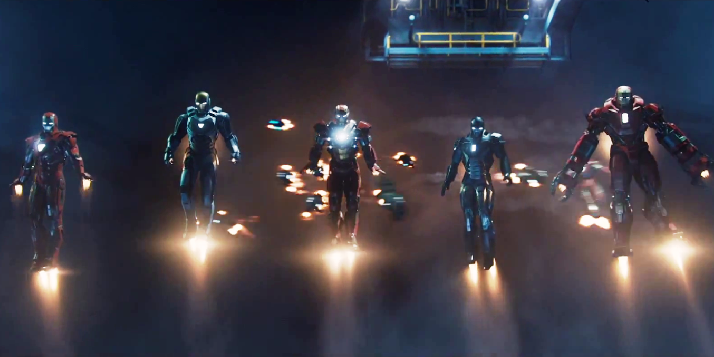 Legion of Suits in Iron Man 3