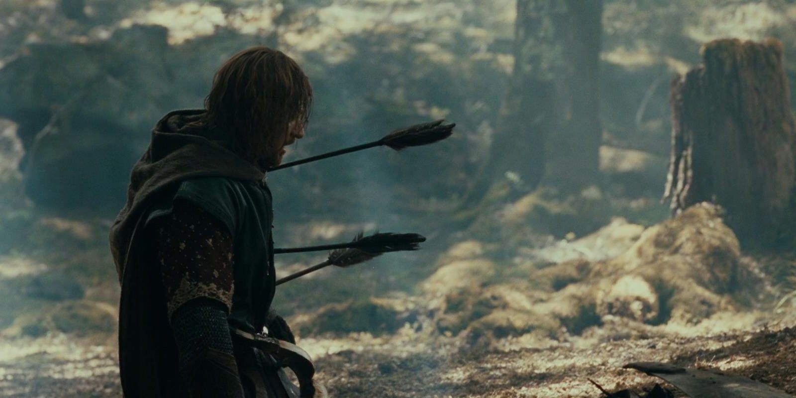 Boromir's (Sean Bean) death in Lord Of The Rings