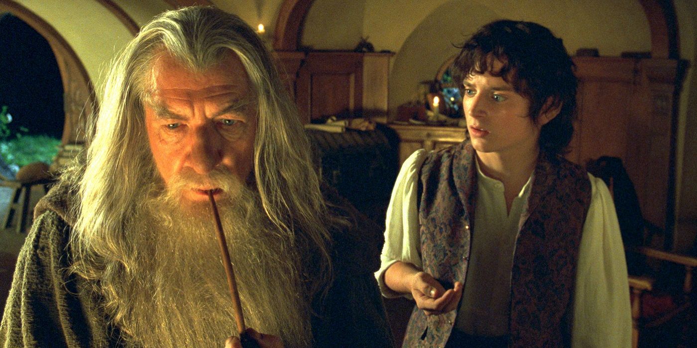 Lord of the Rings Elijah Wood as Frodo Baggins Ian McKellen as Gandalf The Shire Fellowship of the Ring