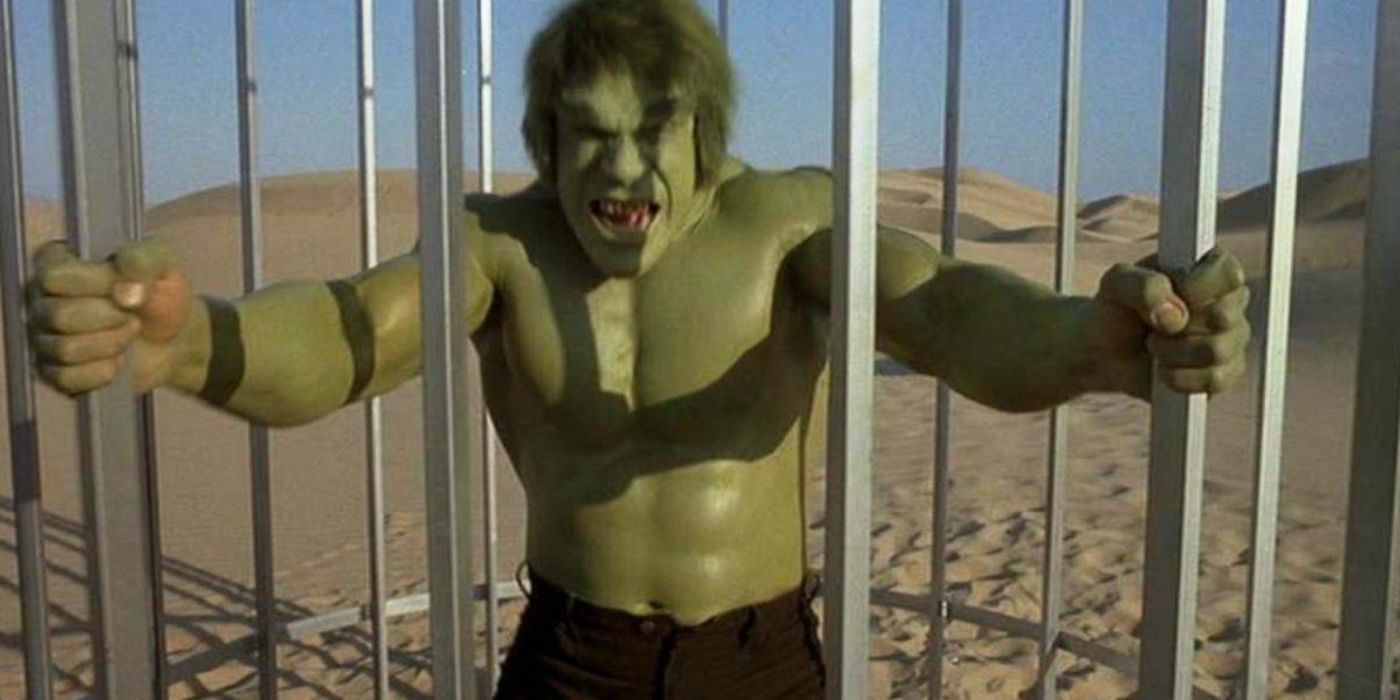 Incredible Hulk in a cage from the 1978 Hulk series.