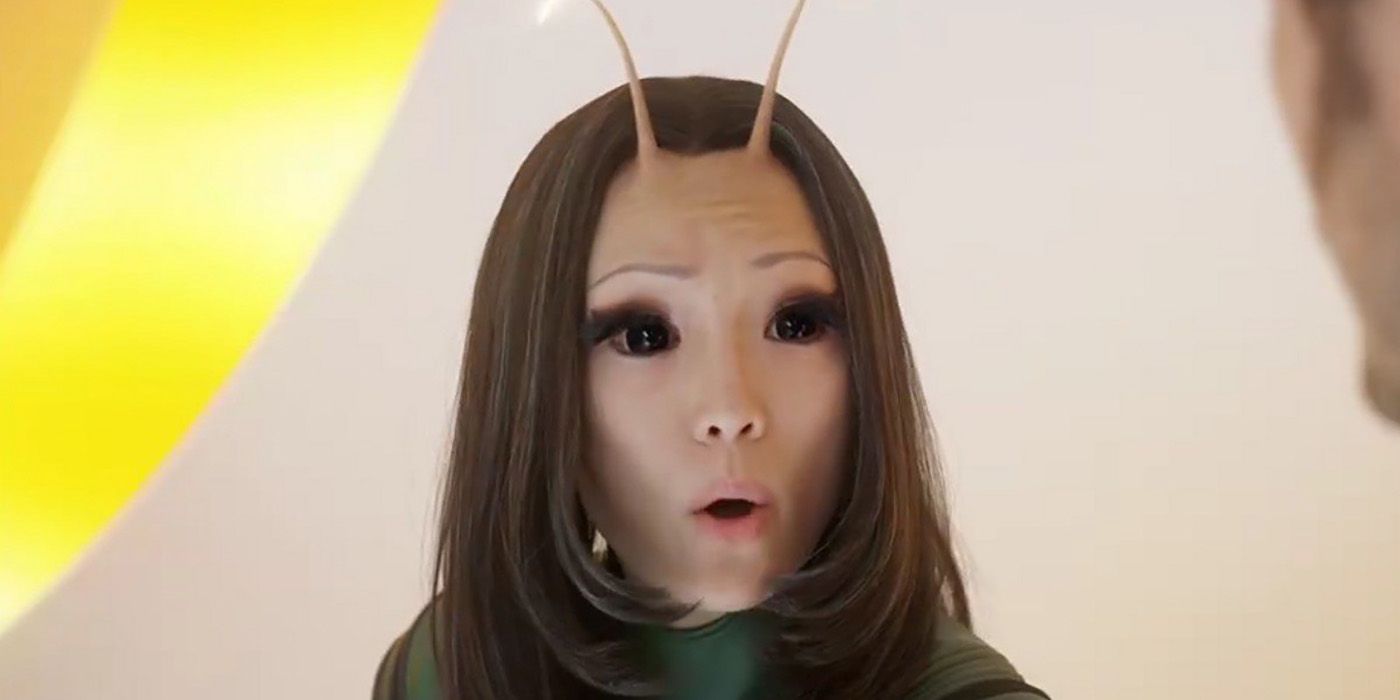 Mantis looking surprised in Guardians of the Galaxy 2.