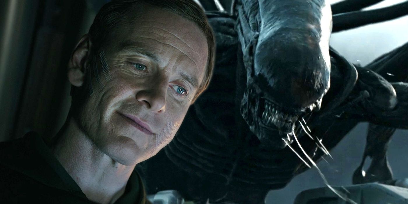 Michael Fassbender as David and the Protomorph in Alien Covenant