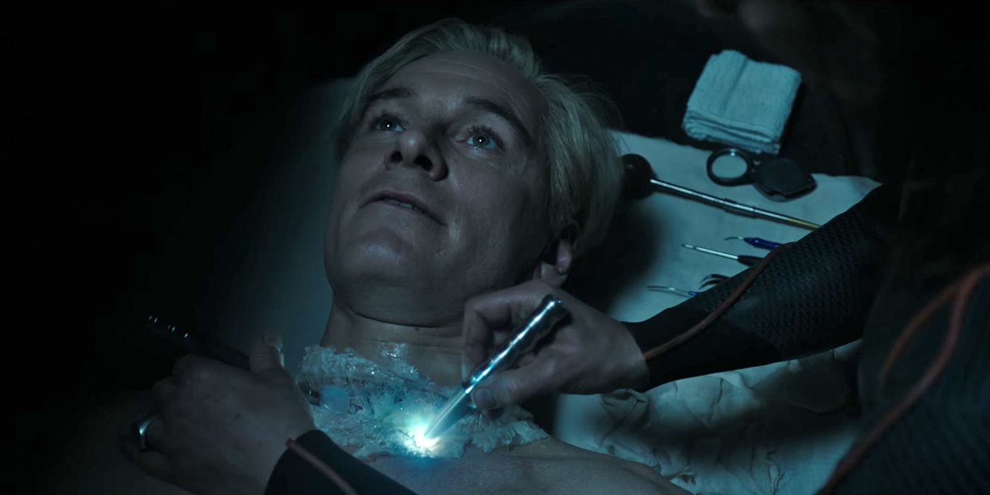 Michael Fassbender as David receiving surgery in Alien Covenant's Prologue