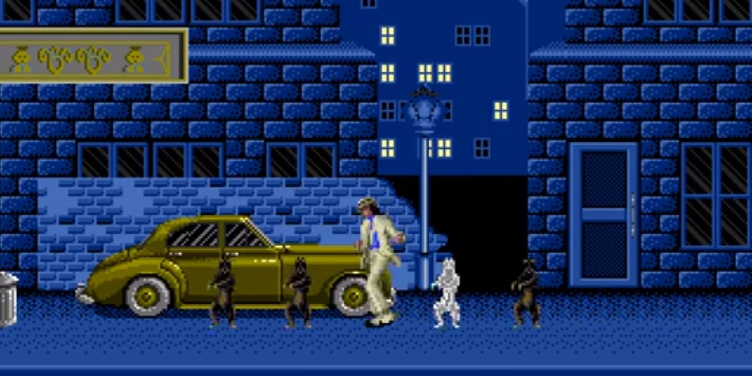 A scene from the game Michael Jackson's Moonwalker