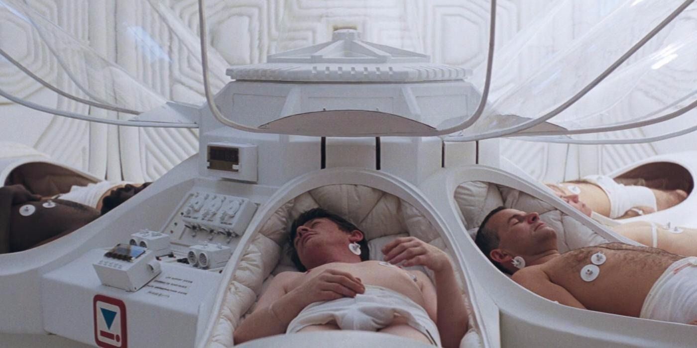 Nostromo crew in cryosleep chambers in Alien movie