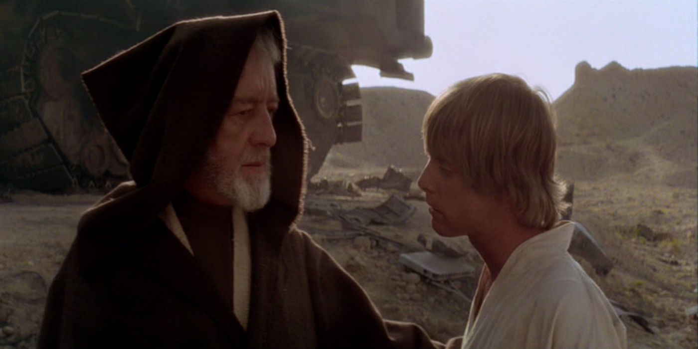 Luke agrees to leave Tatooine with Obi-Wan in A New Hope