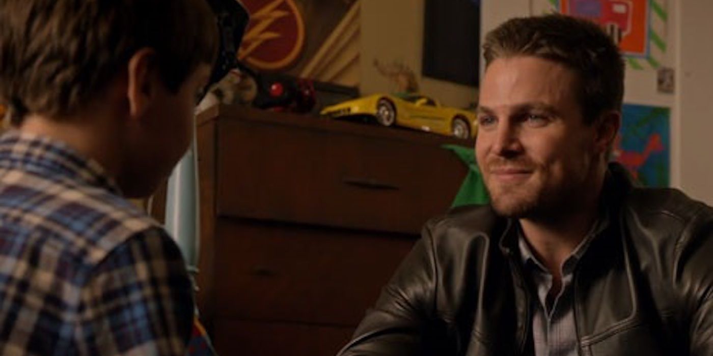 Oliver Queen and William on Arrow