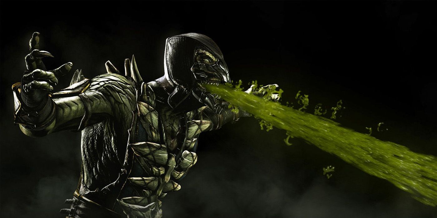 Reptile spitting vile in Mortal Kombat