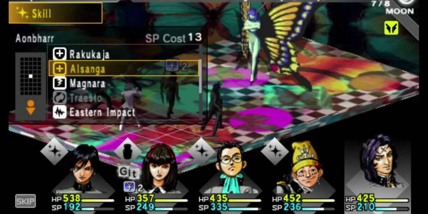 A boss fight from Revelations Persona PS1