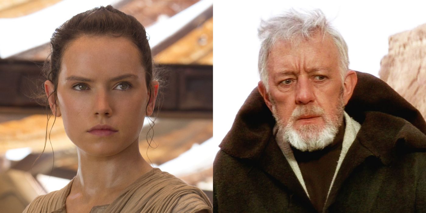 Rey And Obi-Wan Side By Side
