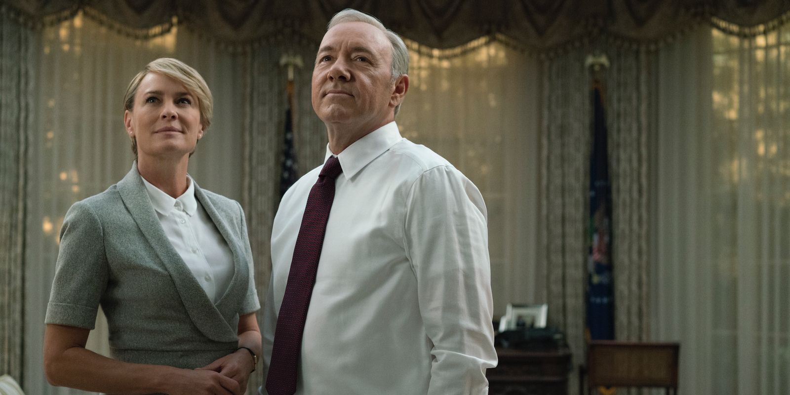 Robin Wright and Kevin Spacey in House of Cards Season 5