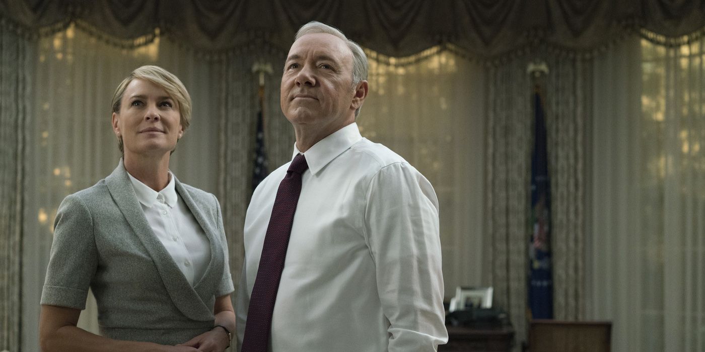 Robin Wright as Claire Underwood and Kevin Spacey as Frank Underwood in House of Cards