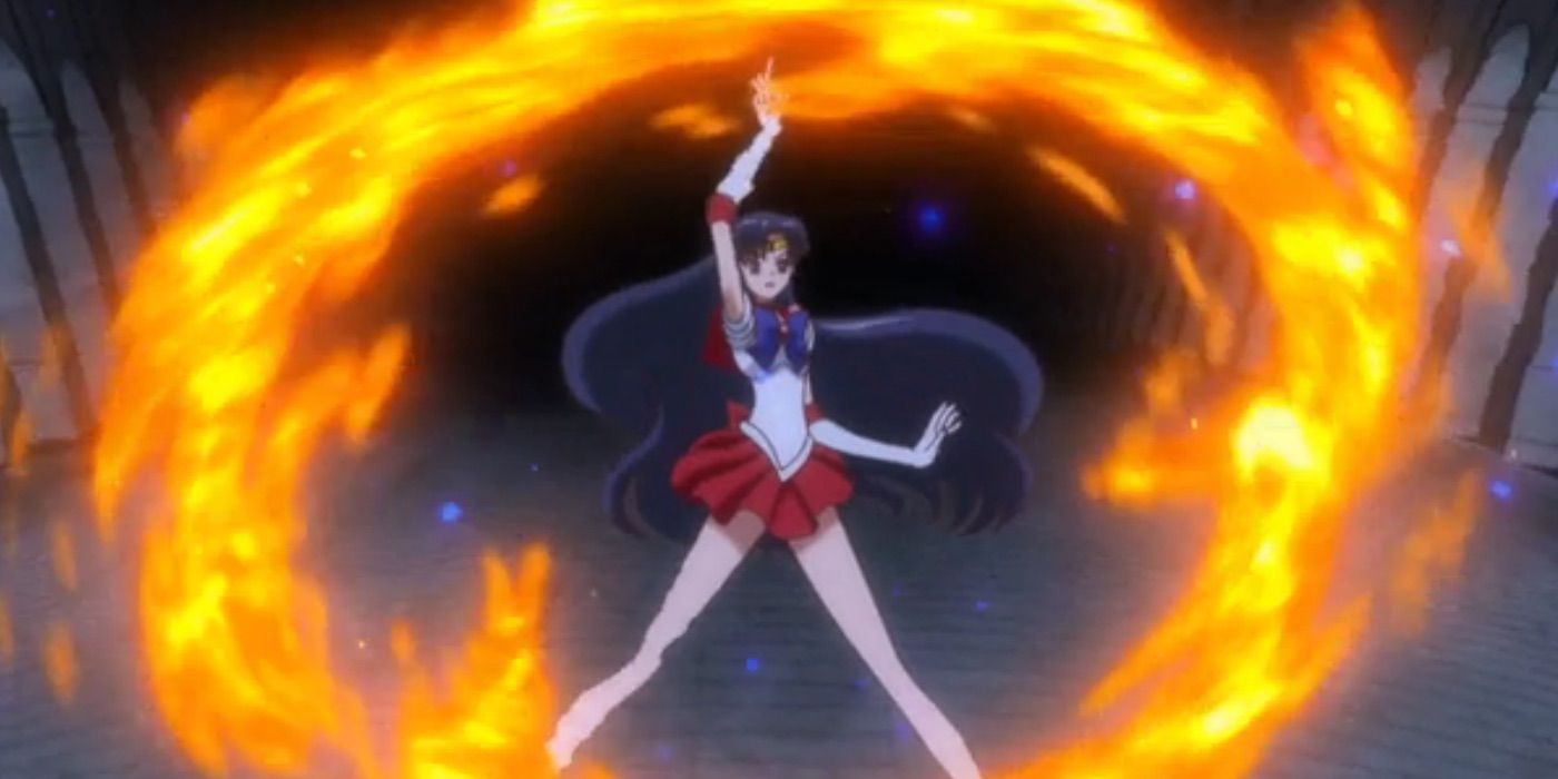 Sailor Moon Attacks Fire Soul by Sailor Mars