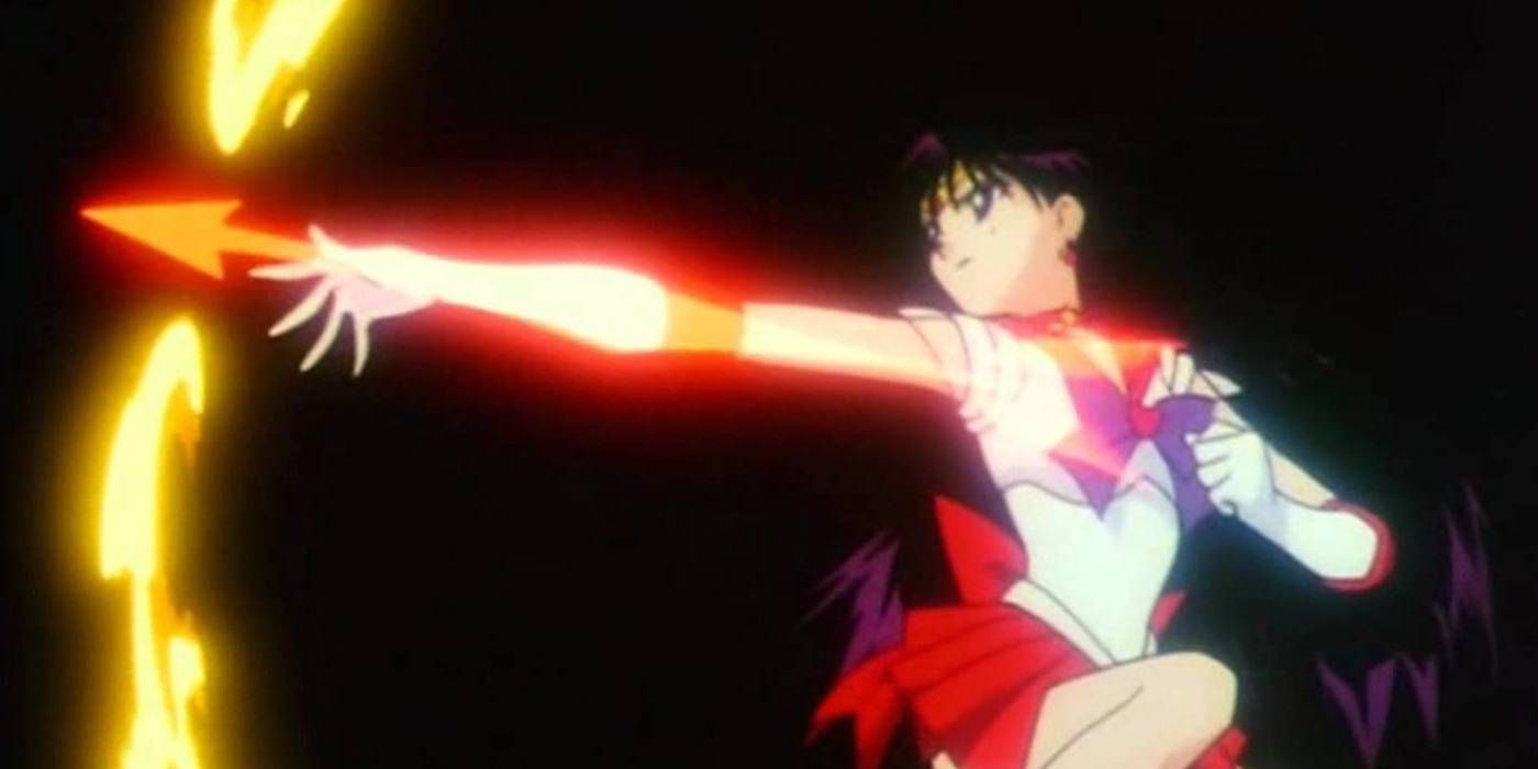 Sailor Moon Attacks Mars Flame Sniper by Sailor Mars