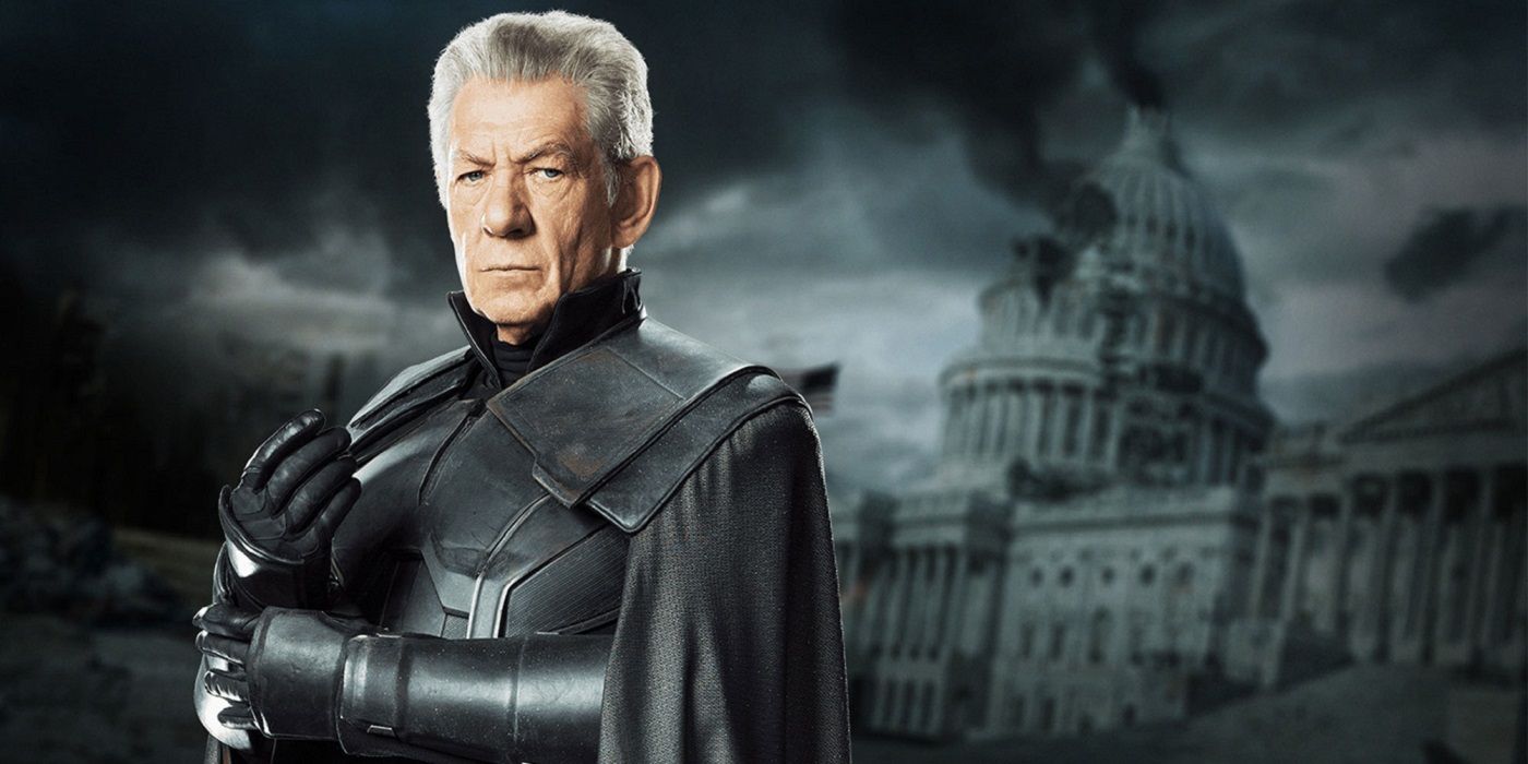 Sir Ian McKellen as Magneto in X Men Days of Future Past