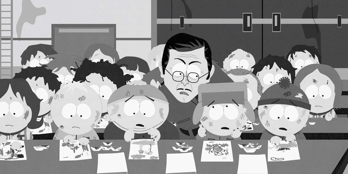 The kids draw in Death Camp of Tolerance in South Park