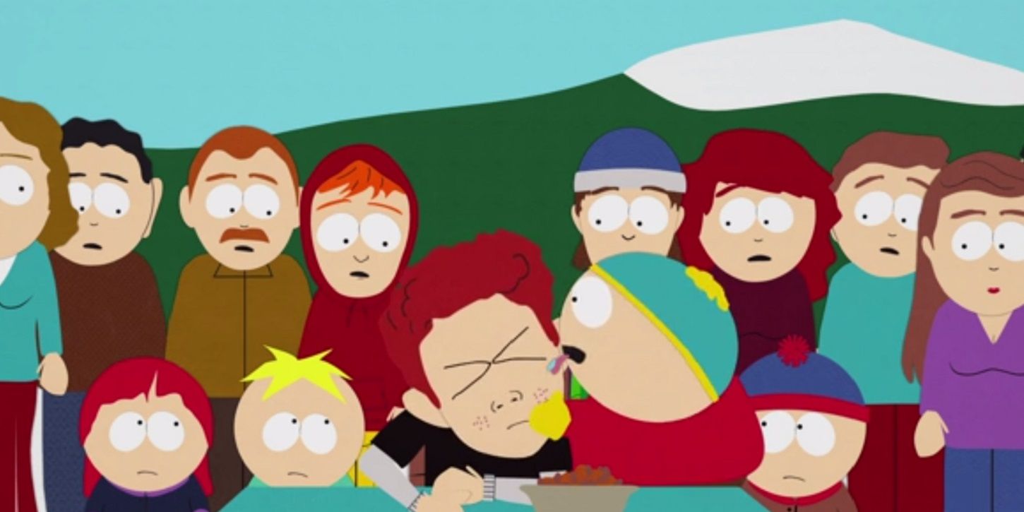 Cartman licks Scott in South Park