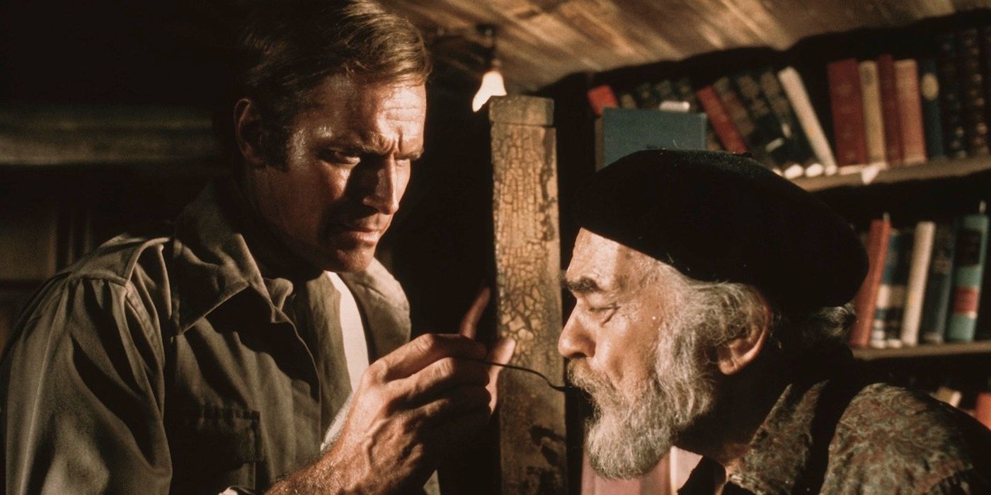 Thorn feeds Charles in Soylent Green