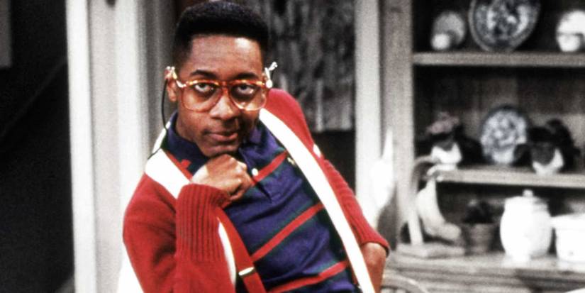 Steve Urkel posing in Family Matters