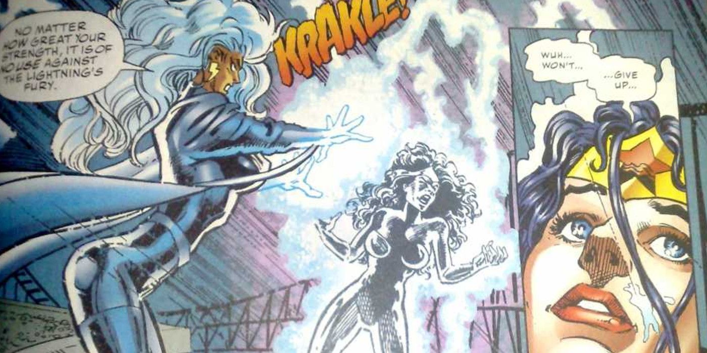 Storm Blasts Wonder Woman With Lightning