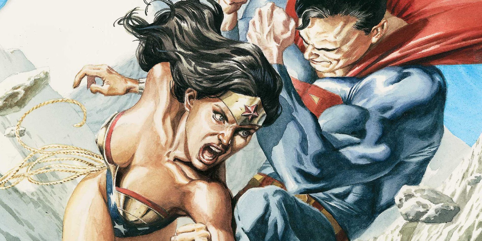 Wonder Woman fights Superman in Superman: Sacrifice