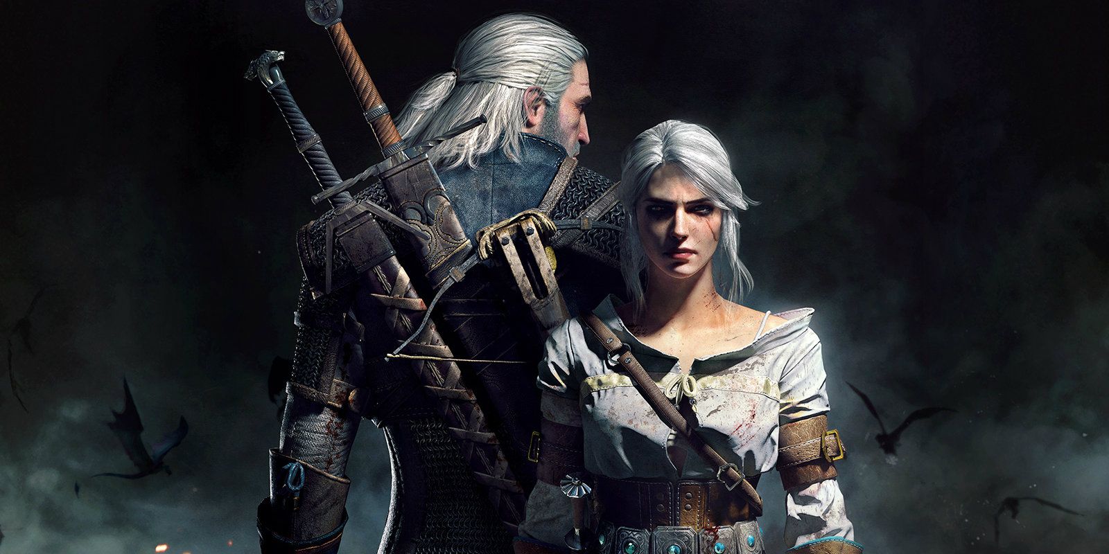 Geralt and Ciri in The Witcher III Wild Hunt.