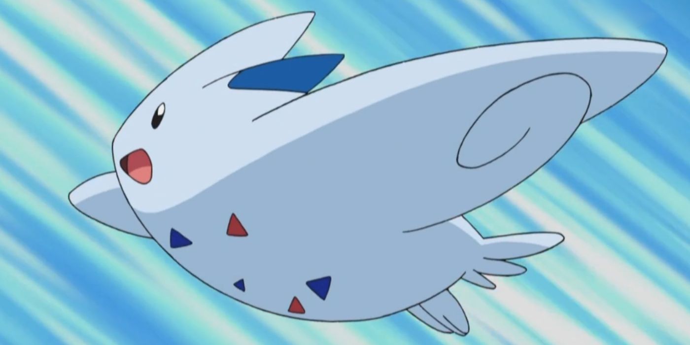 Togekiss flying into battle in the Pokémon anime