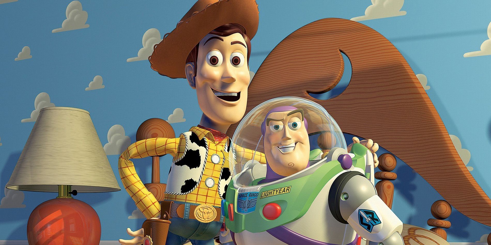 Buzz and Woody in Andy's Room in Toy Story
