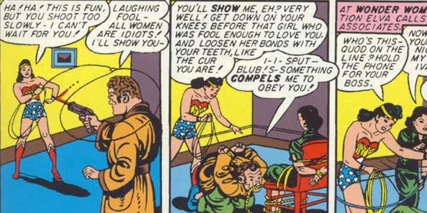 Wonder Woman Makes A Thug Act Like a Dog