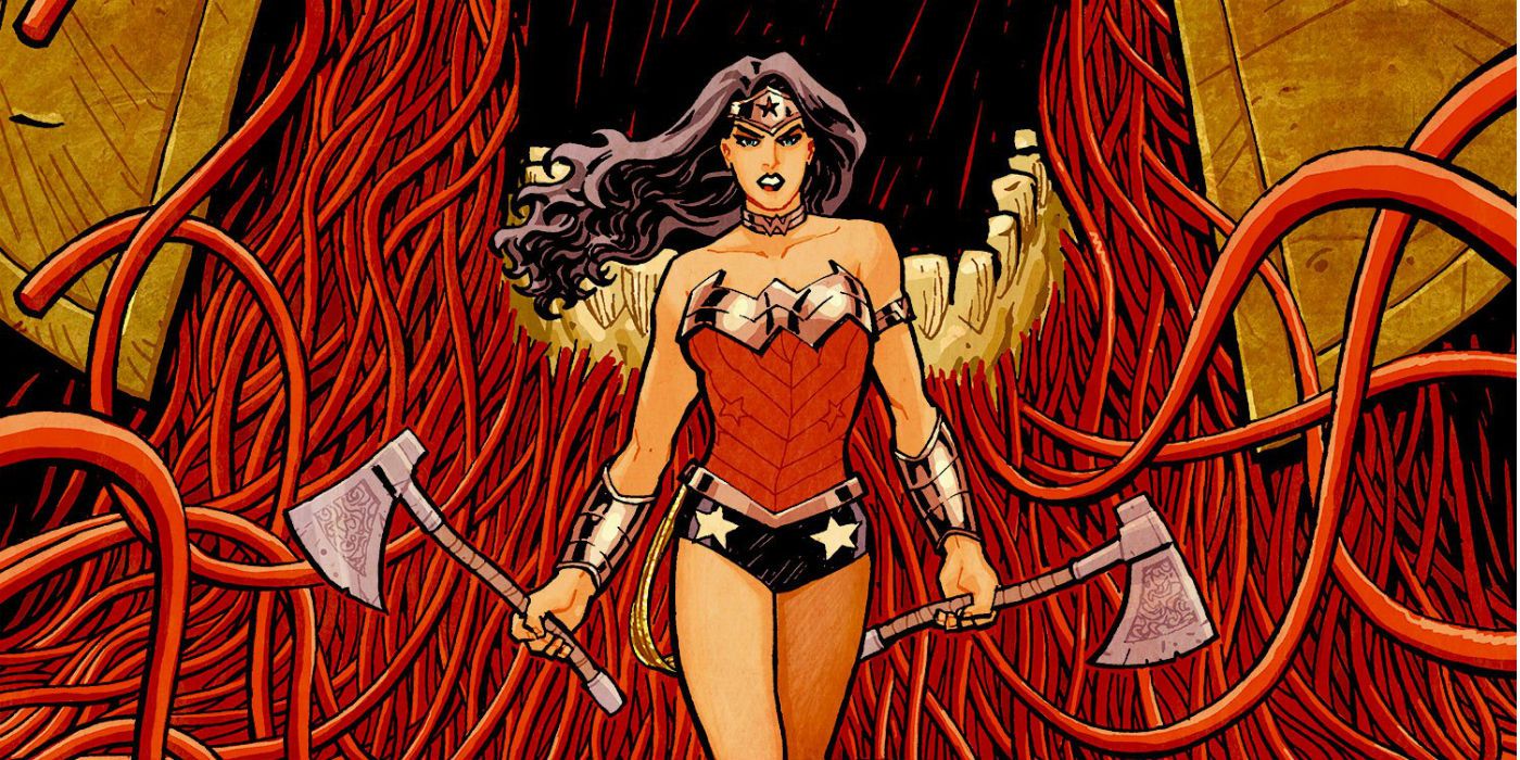 Comic book art: Wonder Woman Wielding Axes in the New 52