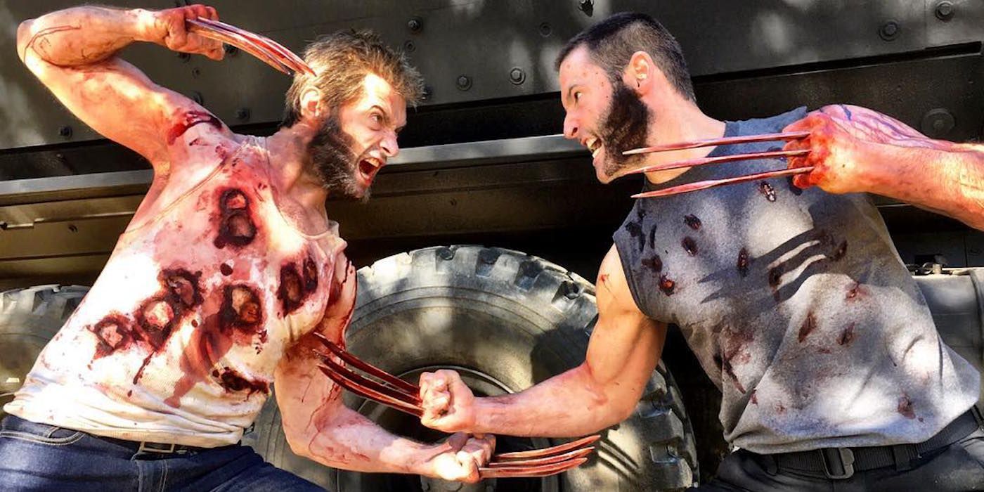 Wolverine fighting X-24 in Logan