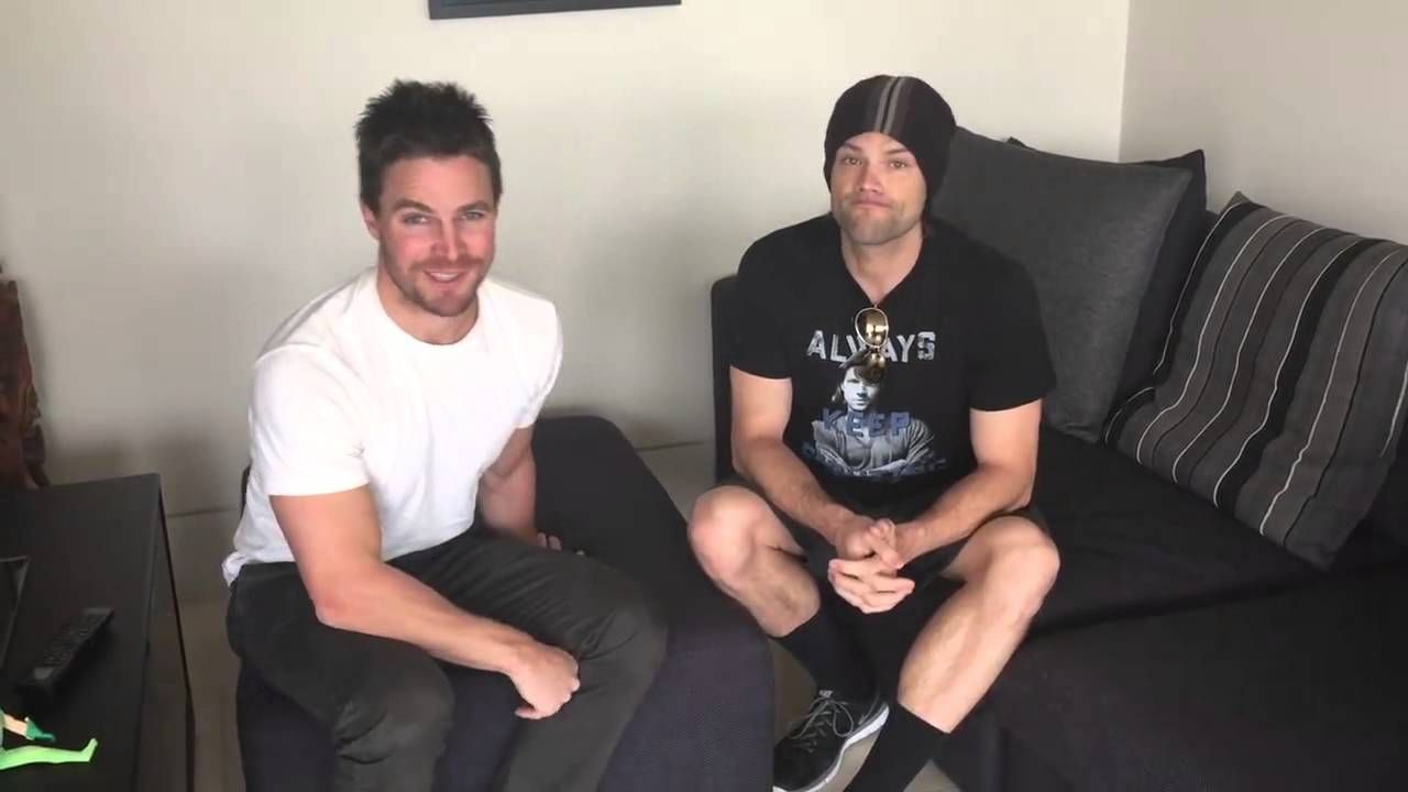 Stephen Amell and Jared Padalecki YouTube video