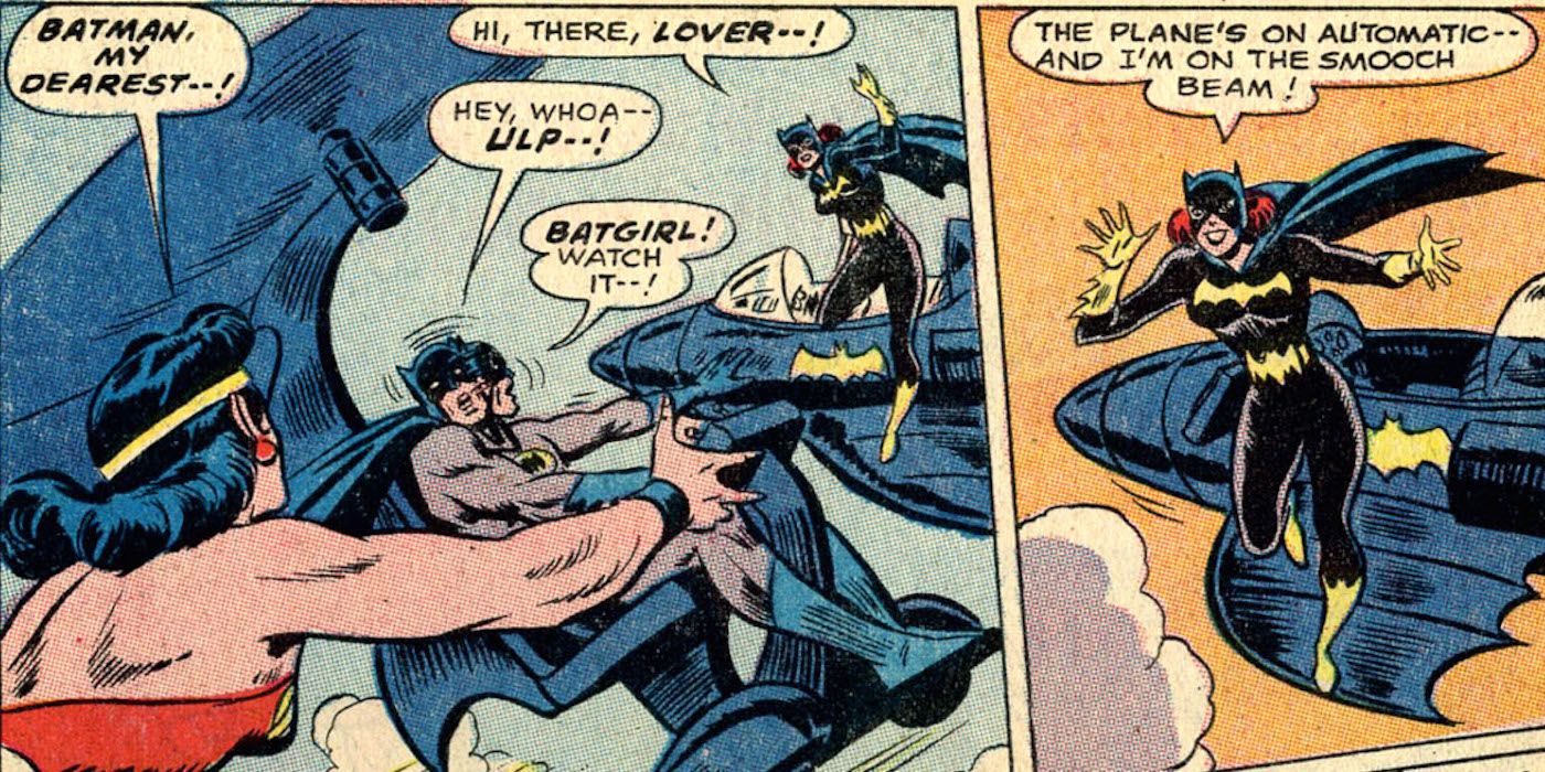 Batgirl confronts Wonder Woman for the affections of Batman