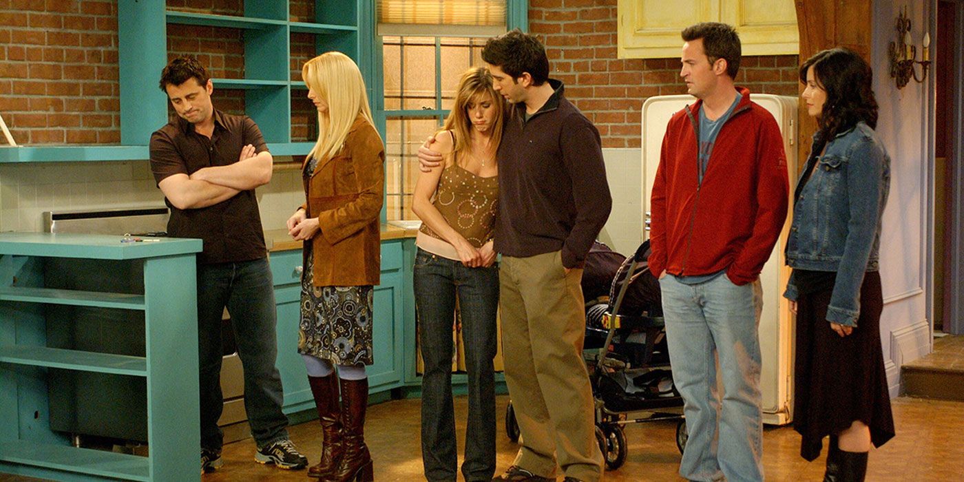 The cast of Friends in the series finale